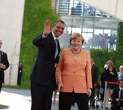 Barackas Obama ir Angela Merkel