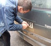 Sulaikytas pažeidėjas geranori&scaron;kai pats nusisuko numerius