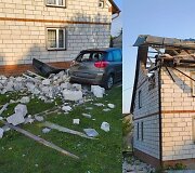 Per Rusijos dronų ataką nukentėjo gyvenamasis namas Lenkijoje
