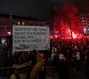 Ketvirtadienio protestas &bdquo;&Scaron;alin rankas nuo laisvo žodžio!&ldquo;
