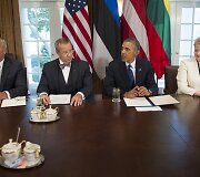 Baracko Obamos ir Baltijos &scaron;alių vadovų susitikimas
