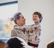 Rima Kernagienė su sūnumi