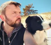 Stanislavas Stavickis-Stano su augintiniu Burdonu