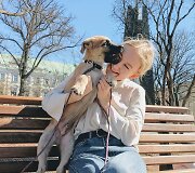 Gabija Kavaliauskaitė su &scaron;unimi
