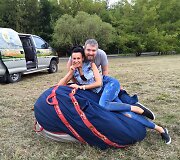Katažina ir Deivydas Zvonkai skrido oro balionu
