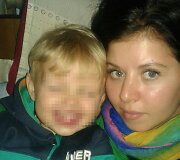 Samanta Rakauskaitė su sūnumi