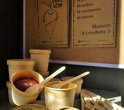 &bdquo;Tikri Vaisiai&ldquo; ledai, gaminami parduotuvėje ir namie. Mažieji degustatoriai jau spėjo įvertinti