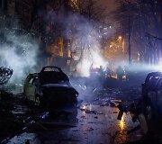 Rusijos atakos padariniai Kyjive 