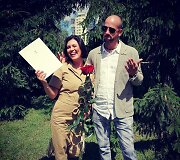 Žygimantas Stakėnas su žmona Dovile Stakėnienė