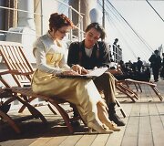 Leonardo DiCaprio ir Kate Winslet filme &bdquo;Titanikas&ldquo; (1997 m.)