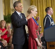 Barackas Obama ir Meryl Streep