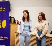 Kateryna su VDU Komunikacijos prorektore Vilma Bijeikiene