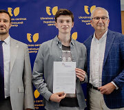 Ukrainos ambasadorius P. Be&scaron;ta, Oleksandras ir Ukrainos centro vadovas A.Kumža