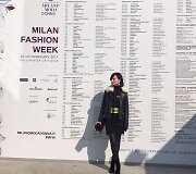 A. Kuzmickaitė Milano mados savitėje.