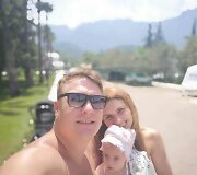Donatas Čižauskas su žmona Ieva dukra Atėne