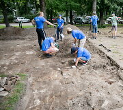Archeologiniai kasinėjimai Vilniaus Vokiečių gatvėje.