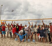 &bdquo;Neringa FM Beachball CUP&ldquo; tinklinio rungtynių akimirka