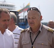 &Scaron;iaurės rage i&scaron;kilo unikalus bendrovės &bdquo;Smiltynės perkėla&ldquo; terminalas su apžvalgos aik&scaron;tele