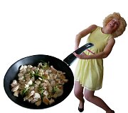 Eglės Kup&scaron;ytės sukurtas virtuvės personažas Tetulė Eglė