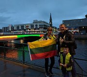 Mindaugas Vaičiūnas prie savo kūrinio