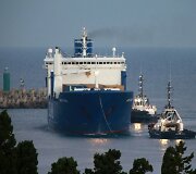 Laivas &bdquo;Ark Futura&ldquo; atgabeno 1300 tonų Sirijos cheminių ginklų.