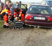 Netoli Dotnuvos avarijos metu susidūrė sunkvežimis ir &bdquo;Audi&ldquo; 
