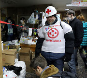 Ukrainos protestuotojų įkurta ligoninė