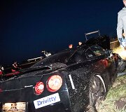 Avarija &bdquo;Aurum 1006 km&ldquo; lenktynių traukos varžybose: finale nuo kelio nulėkė &bdquo;Nissan GT-R&ldquo;