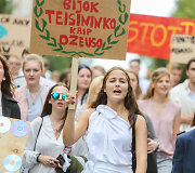 Vilniaus universiteto darbuotojų, studentų ir alumnų eisena į VU rūmus