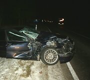 &Scaron;ilutės rajone BMW palindo po mi&scaron;kovežiu 2015 m. vasario 05 d. 