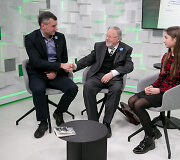 Vytautas Landsbergis ir Mindaugas Mikalauskas ir jo dukra Meda