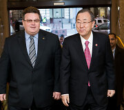JT generalinis sekretorius Ban Ki-moonas susitiko su Lietuvos politikais. Vizitas pas ministrą Liną Linkevičių.