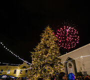 Eglučių įžiebimo &scaron;ventės Klaipėdoje akimirkos.