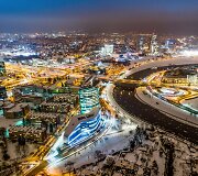 Gimtadienį &scaron;venčiančio Vilniaus vaizdai