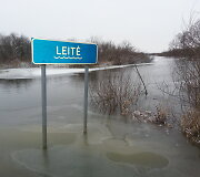 Patvinusi Leitės upė, &Scaron;ilutės rajone.