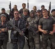 Antonio Banderasas, Arnoldas Schwarzeneggeris, Dolphas Lundgrenas, Wesley Snipesas, Sylvesteris Stallone ir Jasonas Stathamas filme &bdquo;Nesunaikinami 3&ldquo;