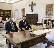 Marco Rubio, J. D.Vance'as ir popiežius Leonas XIV / ZumaPress