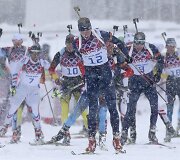 Biatlono masinio starto varžybos
