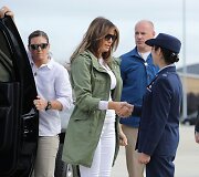 Melania Trump apsilankė JAV ir Meksikos pasienyje