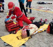 Greitosios pagalbos medikai Palangoje surengė žaidynes, kurių metu mokosi įvairiose situacijose gelbėti žmones.