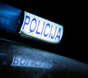 Naktinio kelių policijos reido Vilniuje akimirka
