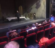 LNDT spektaklio &bdquo;Didvyrių aik&scaron;tė&ldquo; repeticija Lijone 