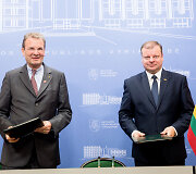 Saulius Skvernelis ir Albrechtas Freiherris von Boeselageris