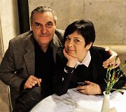 Algirdas Kau&scaron;pėdas su žmona Vilija