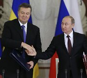 Ukrainos prezidentas Viktoras Janukovyčius ir Rusijos prezidentas Vladimiras Putinas