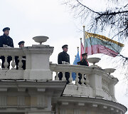 Ceremonija prie Kra&scaron;to apsaugos ministerijos