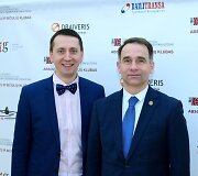 Klubo koordinatorius Giedrius Garbinčius, Susisiekimo ministras Rokas Masiulis