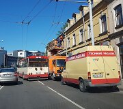 Kontaktinio tinklo remonto darbai sostinės &Scaron;eimyni&scaron;kių g.