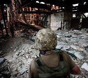 Ukrainiečių kari&scaron;kių prie&scaron;akinė pozicija "Butovka"  &scaron;alia Donecko