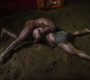 Tradicinės &bdquo;kushti&ldquo; imtynės Indijoje 